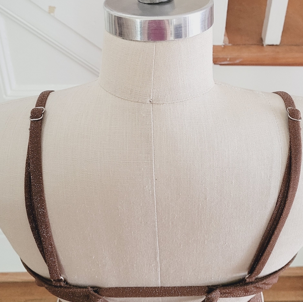 ZAFUL Metallic Sparkly One Piece Bronze Bathing Suit Size XL Brand New - Picture 5 of 8